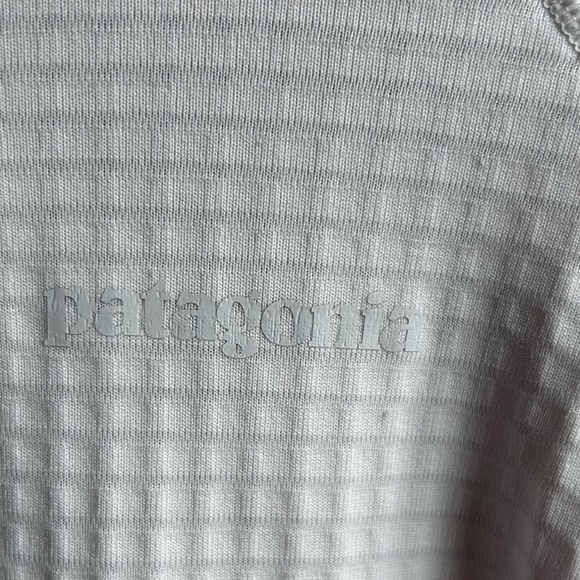 Patagonia Worn Wear Quarter Zip Pullover Sweater Size Large Eggshell Cream fall - Picture 4 of 17